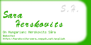sara herskovits business card
